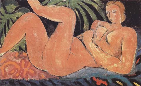 Nude with Heel on her Knee (Reclining Nude) (mk35)